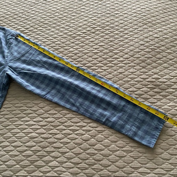 J.Crew Mens Small Blue Gingham Slim Untucked Shirt - Picture 10 of 11